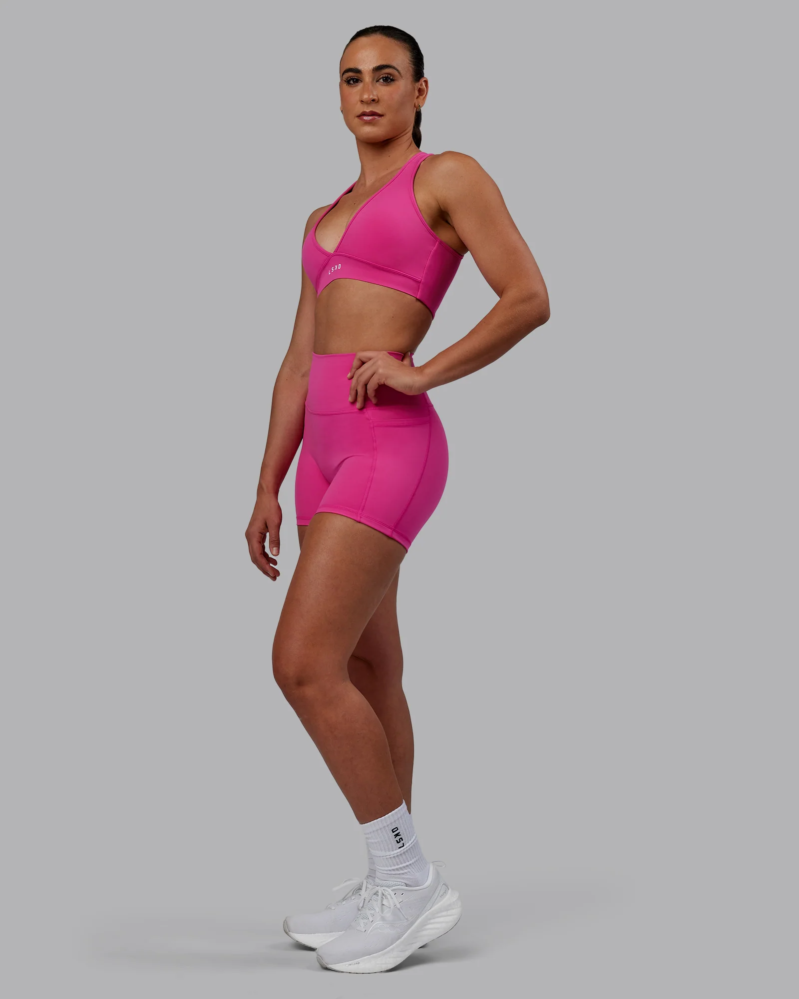 Fusion Ultra High-Rise 4" Short Pockets - Fuchsia Pink