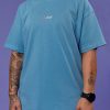 Our Journey Heavyweight Oversized Tee - Azure Blue-Rainbow
