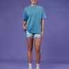 Our Journey Heavyweight Oversized Tee - Azure Blue-Rainbow