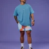 Our Journey Heavyweight Oversized Tee - Azure Blue-Rainbow