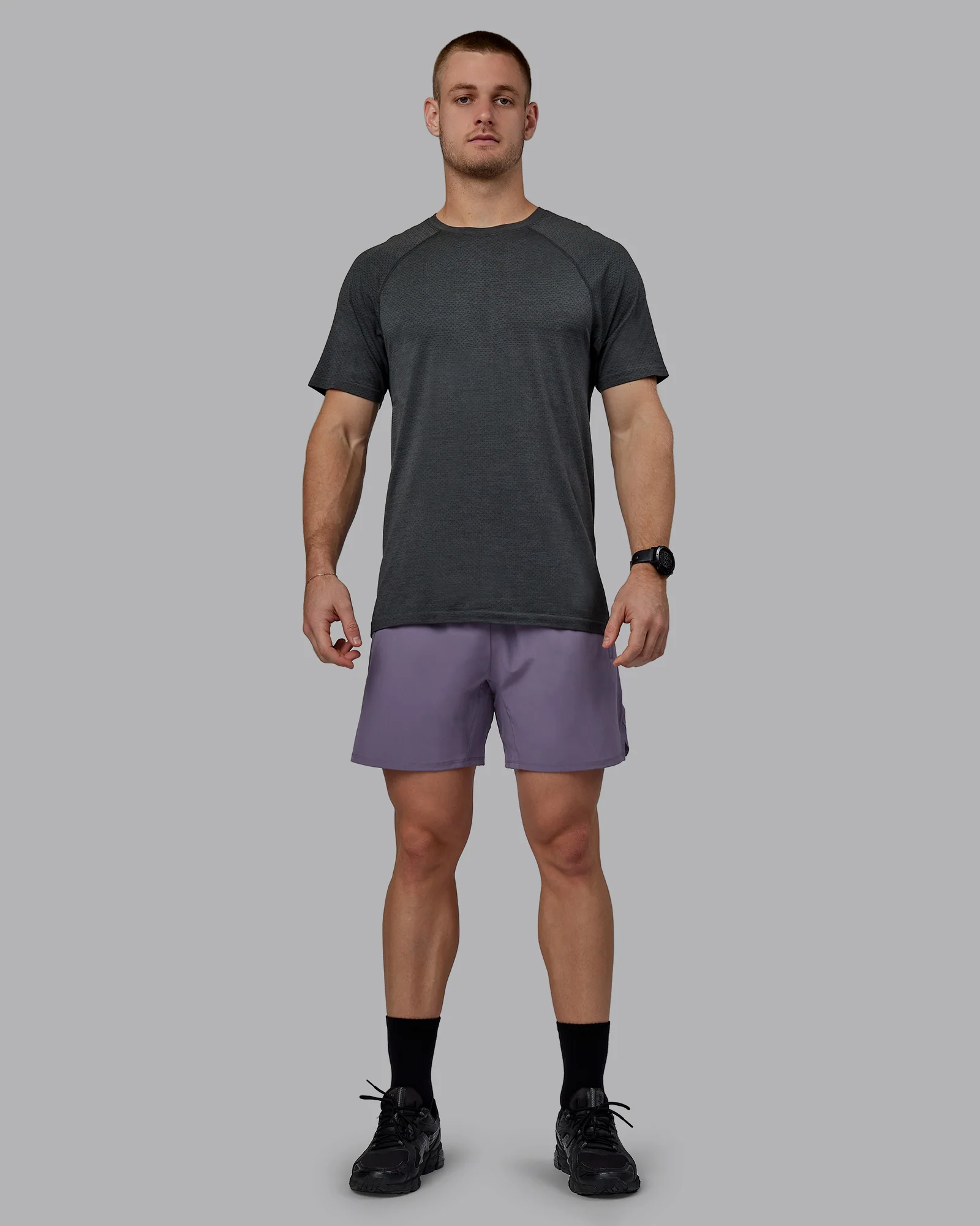 AeroFLX+ Seamless Tee - Pirate Black Marl
