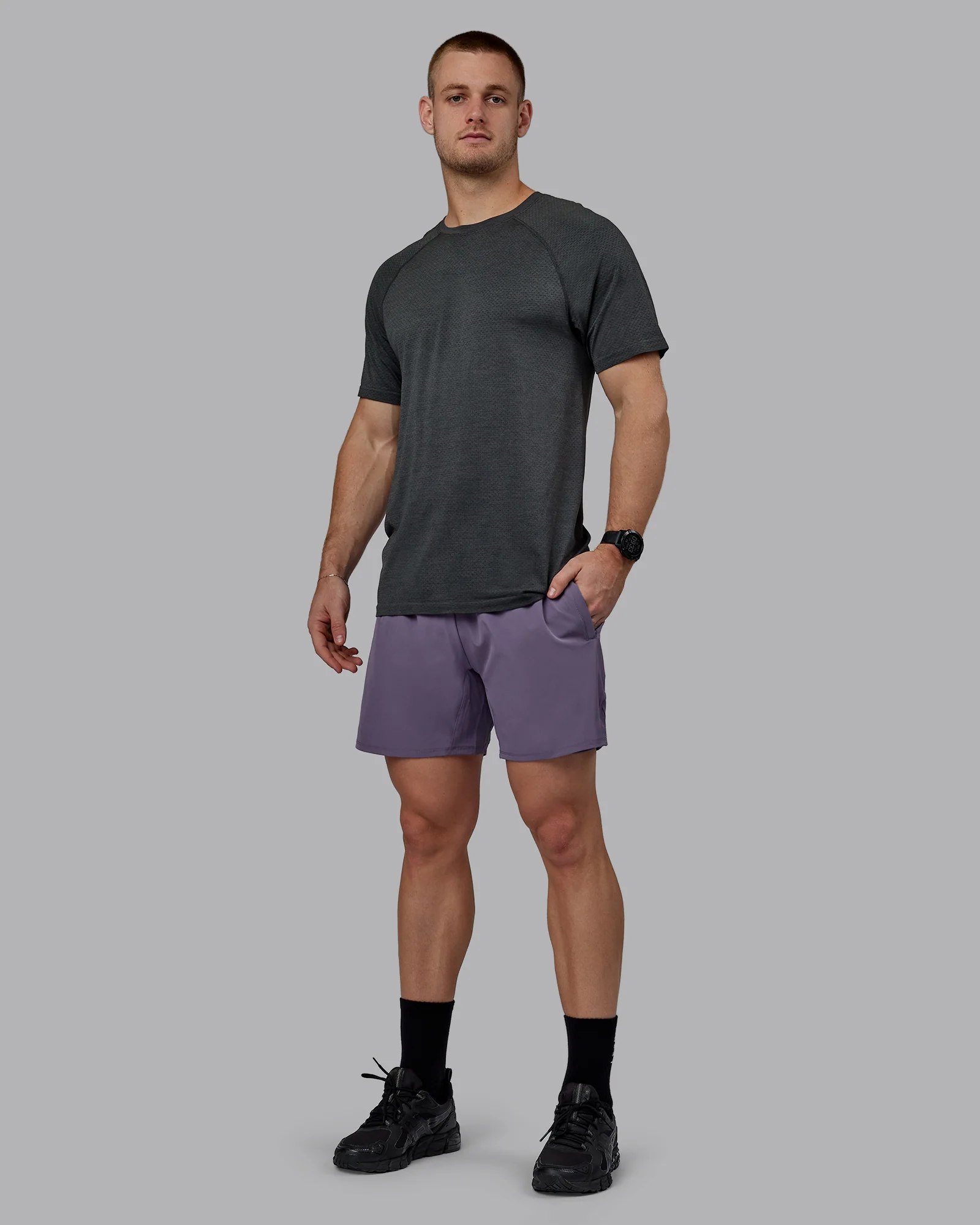 AeroFLX+ Seamless Tee - Pirate Black Marl