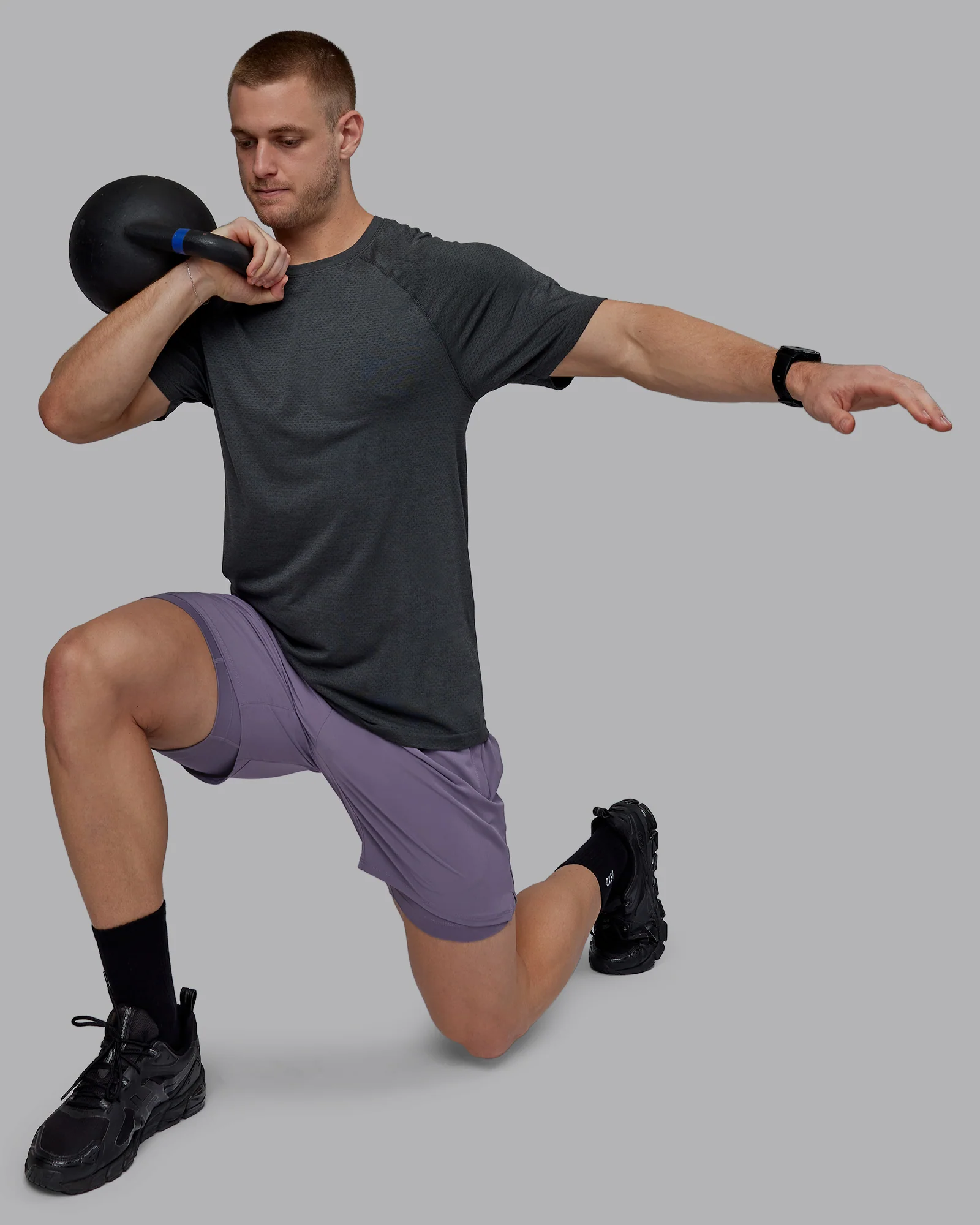 AeroFLX+ Seamless Tee - Pirate Black Marl