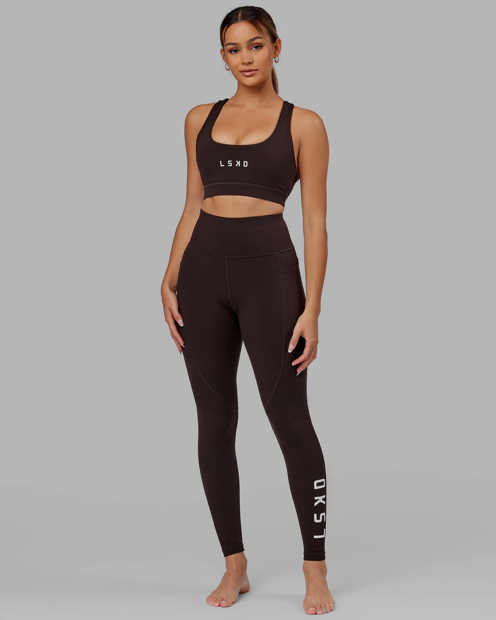 Rep Ultra High-Rise Full Length Legging Pockets - Dark Walnut