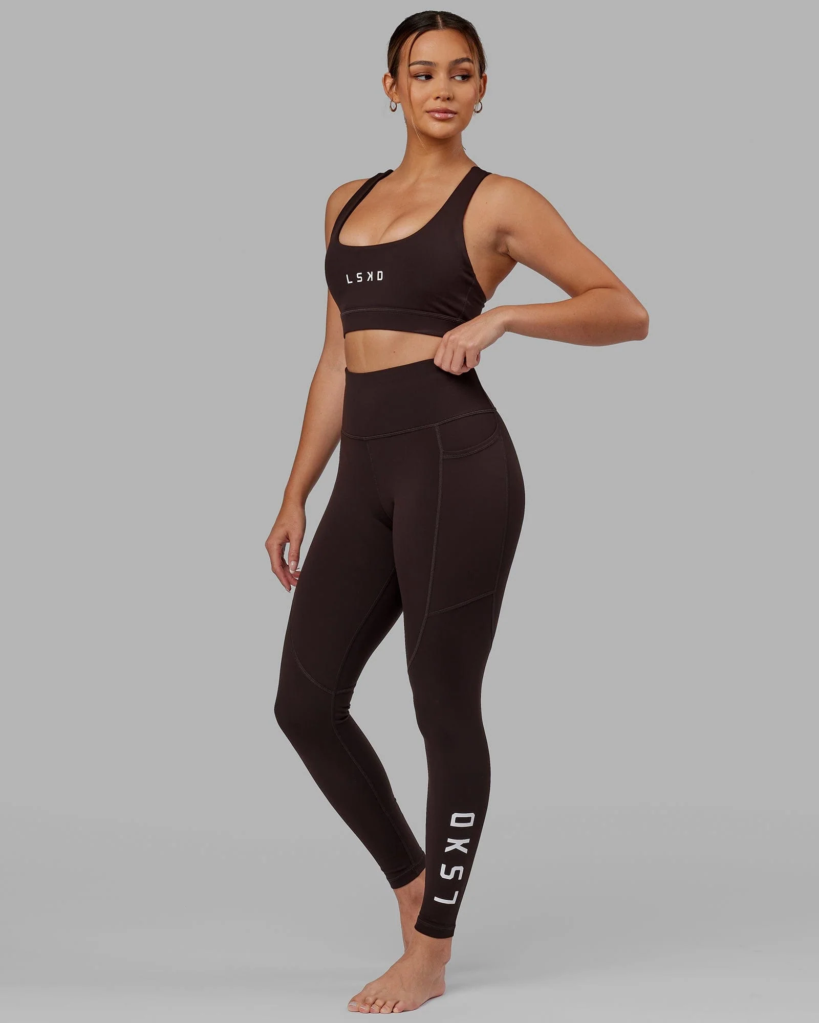 Rep Ultra High-Rise Full Length Legging Pockets - Dark Walnut