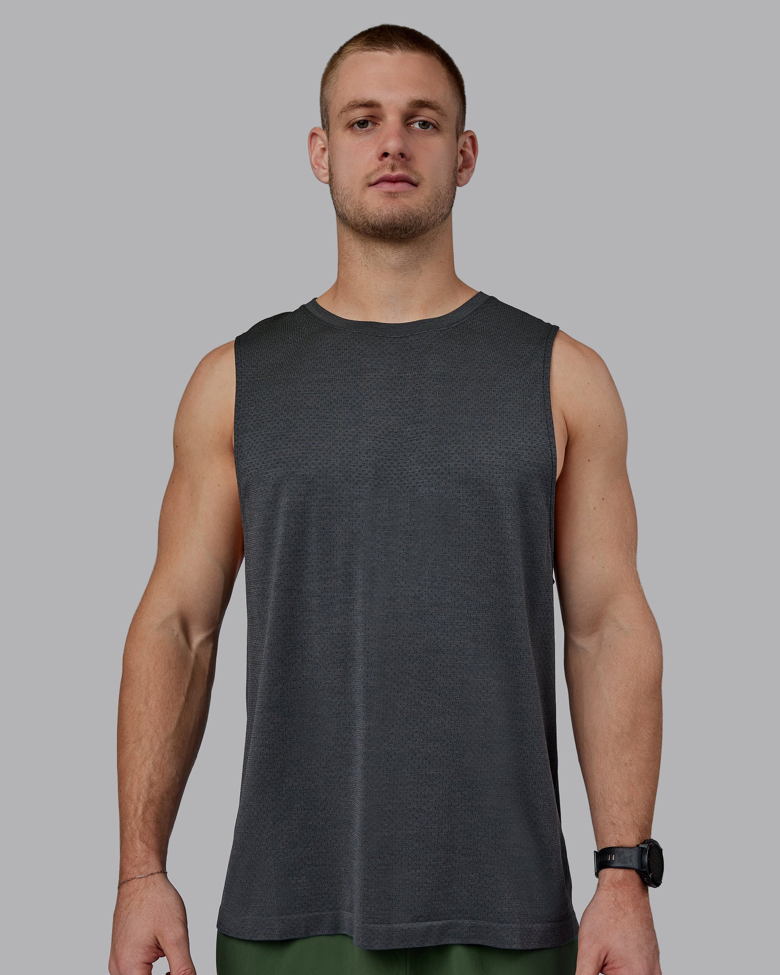 AeroFLX+ Seamless Muscle Tank - Pirate Black Marl
