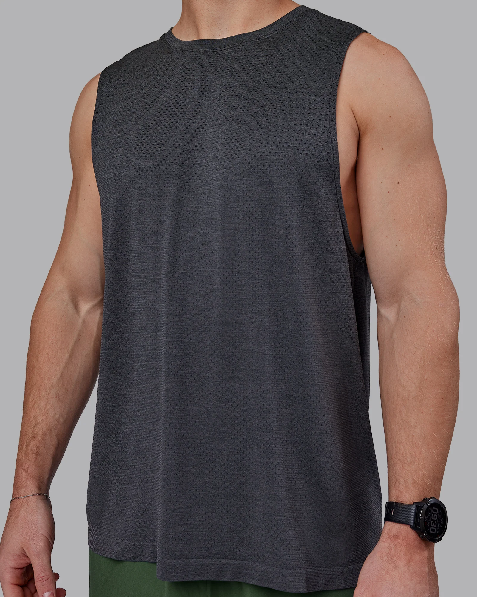 AeroFLX+ Seamless Muscle Tank - Pirate Black Marl