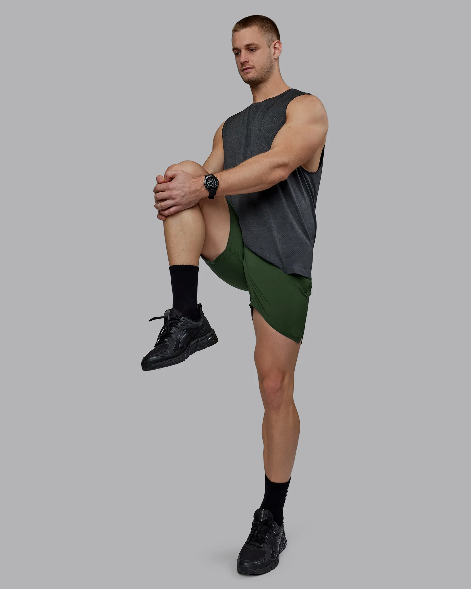 AeroFLX+ Seamless Muscle Tank - Pirate Black Marl