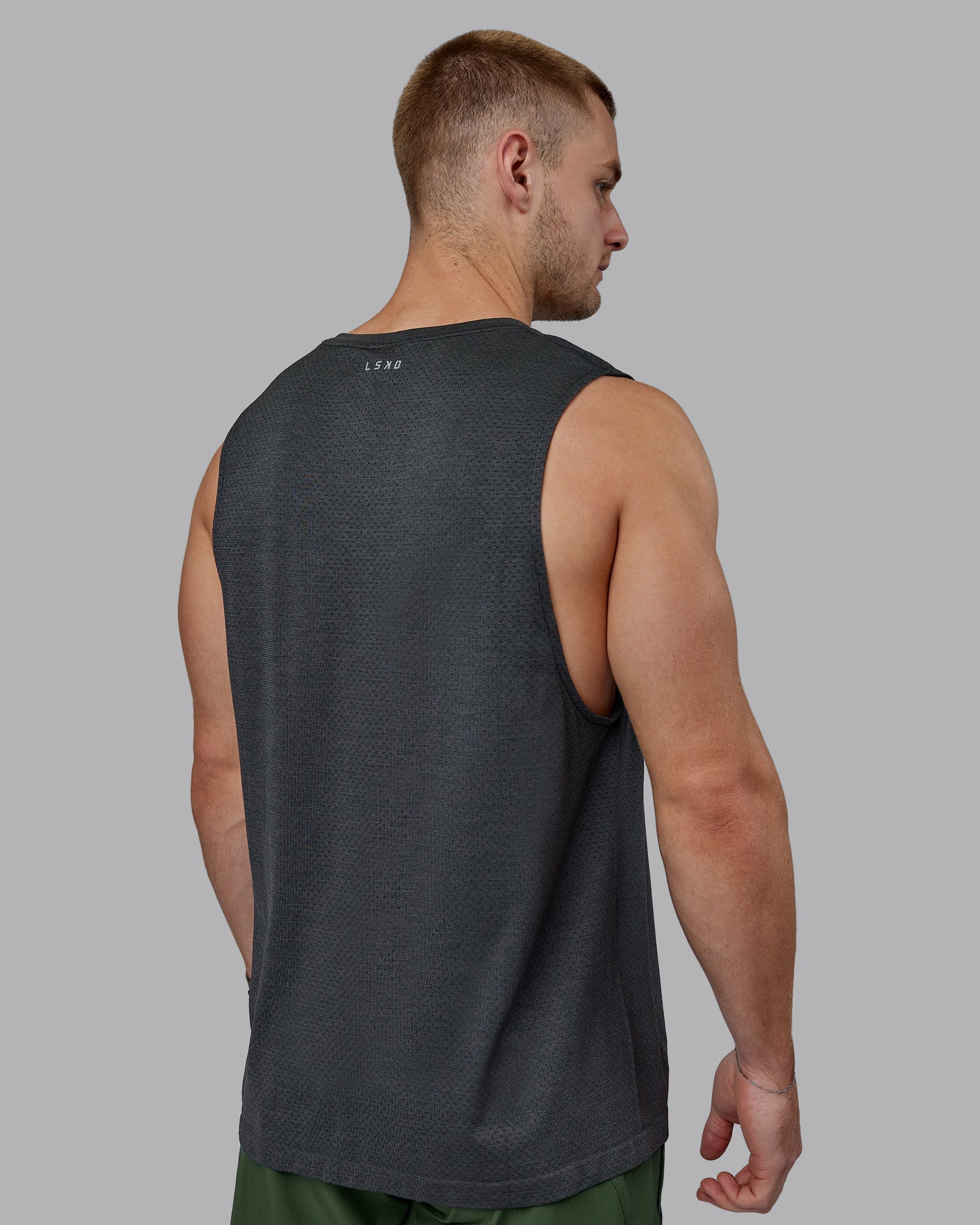 AeroFLX+ Seamless Muscle Tank - Pirate Black Marl