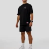 Archive FLXCotton Oversized Tee - Black-Scarlet
