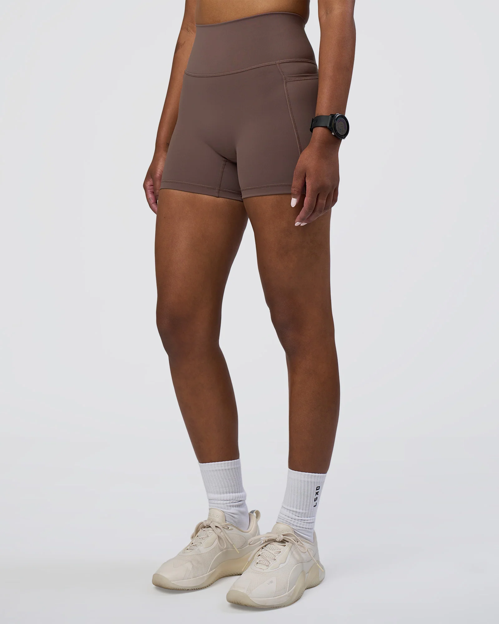 Fusion Ultra High-Rise 4" Short Pockets - Peppercorn