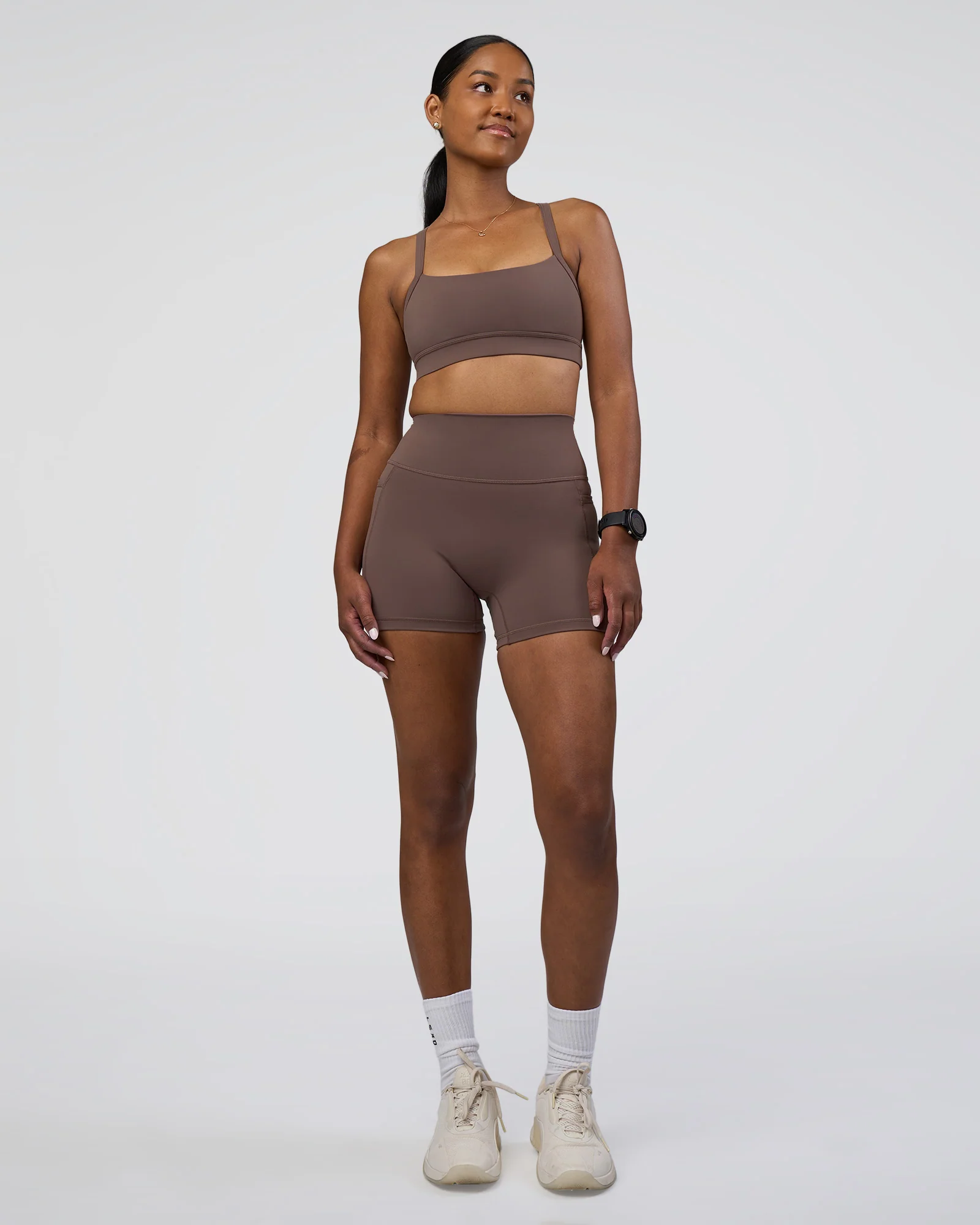 Fusion Ultra High-Rise 4" Short Pockets - Peppercorn