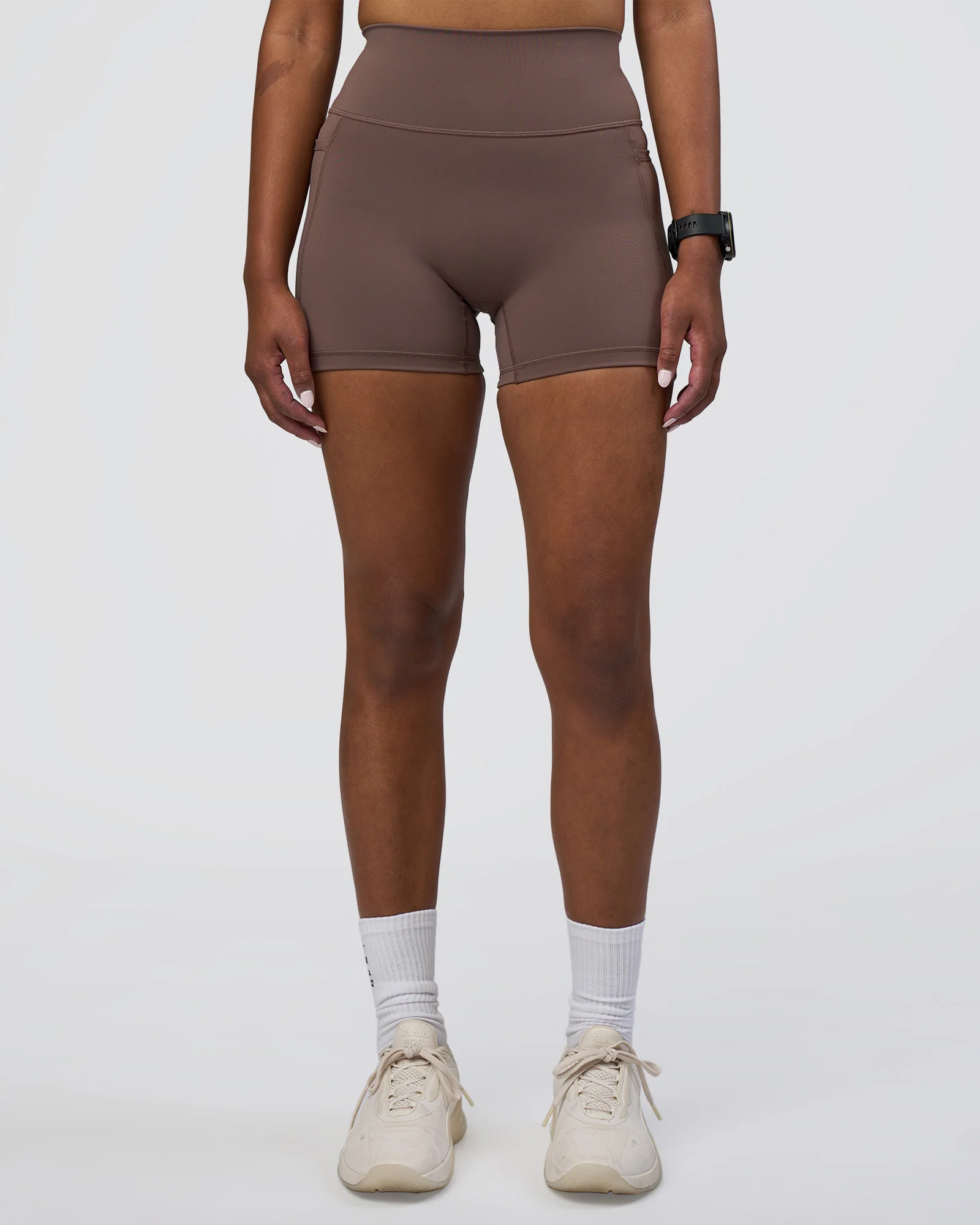 Fusion Ultra High-Rise 4" Short Pockets - Peppercorn