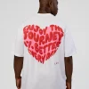 Love the Journey FLXCotton Oversized Tee - White-Candy Pink