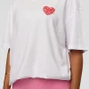 Love the Journey FLXCotton Oversized Tee - White-Candy Pink