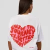 Love the Journey FLXCotton Oversized Tee - White-Candy Pink