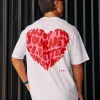 Love the Journey FLXCotton Oversized Tee - White-Candy Pink