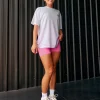 Love the Journey FLXCotton Oversized Tee - White-Candy Pink