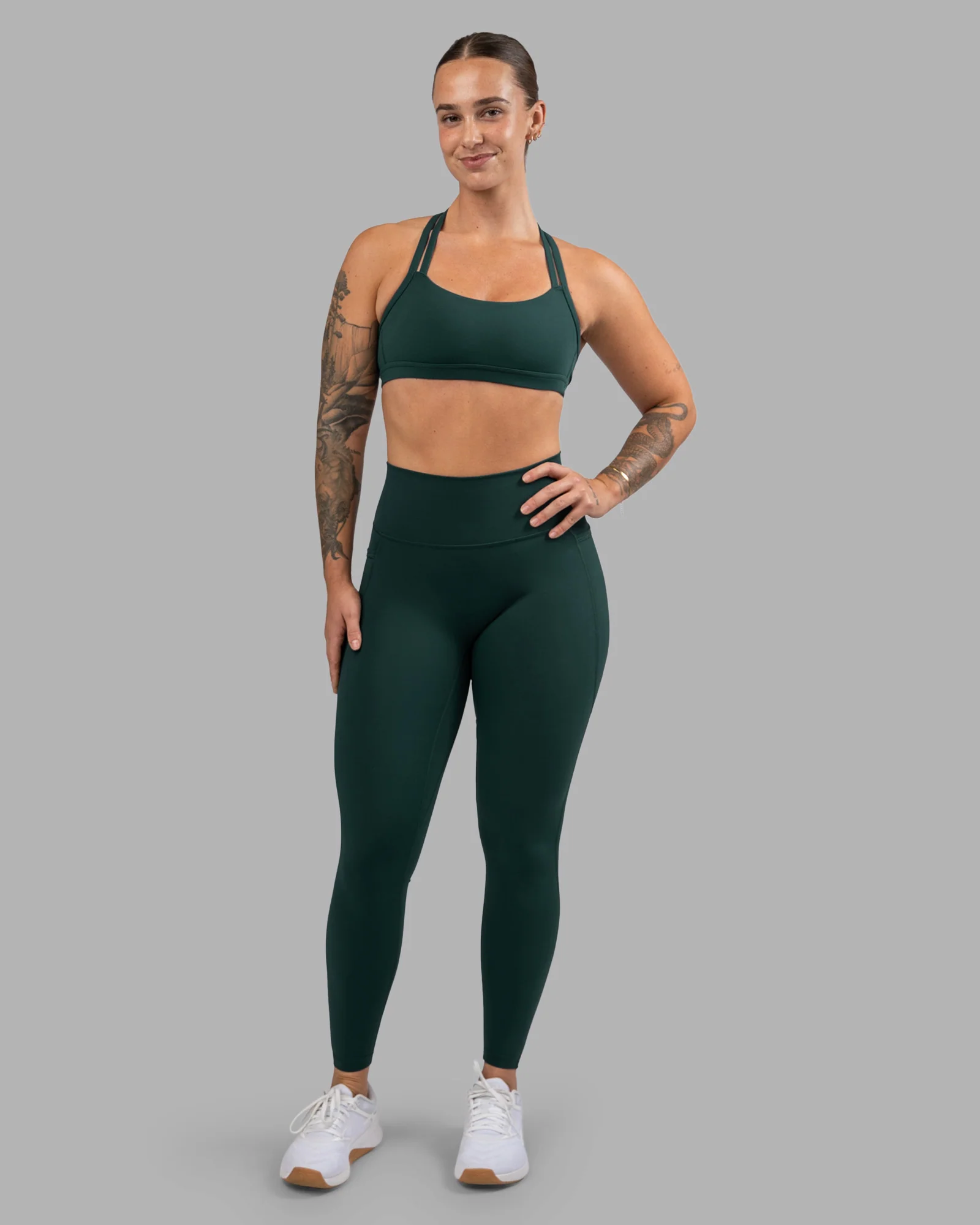 Fusion Ultra High-Rise Full Length Legging Pockets - Dark Moss