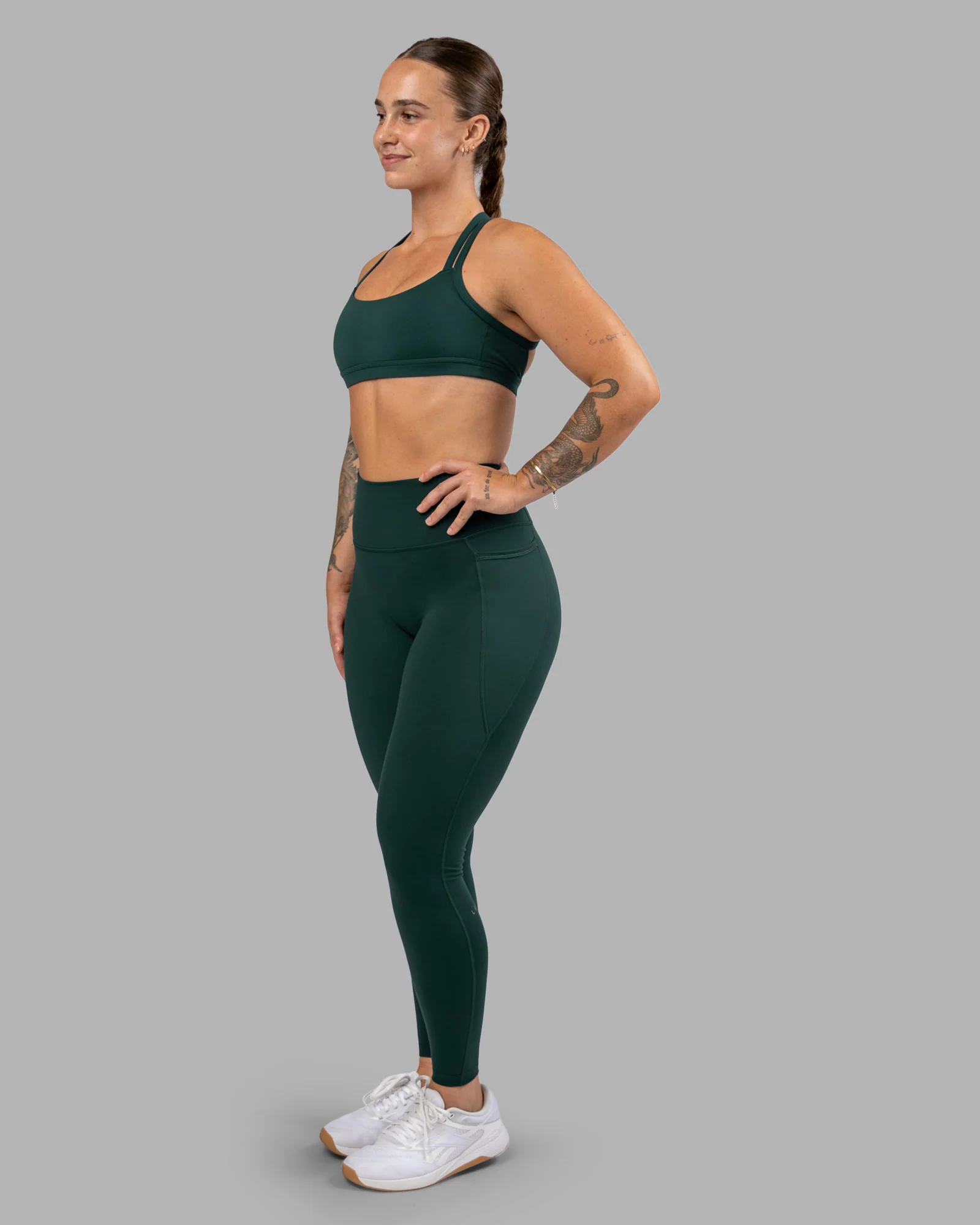 Fusion Ultra High-Rise Full Length Legging Pockets - Dark Moss