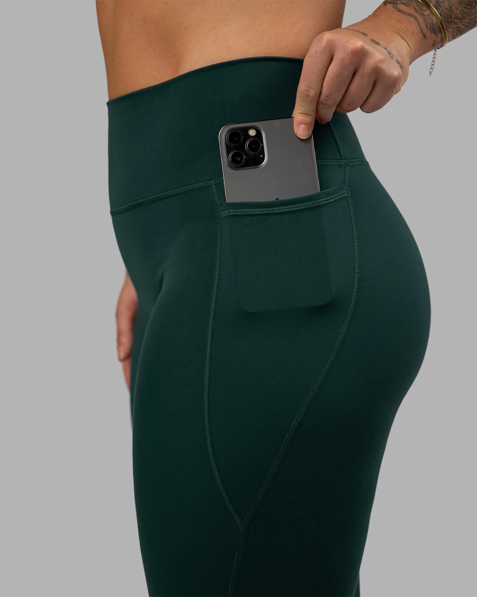 Fusion Ultra High-Rise Full Length Legging Pockets - Dark Moss