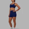 Elite High-Rise 4" Short Pockets - Midnight Blue