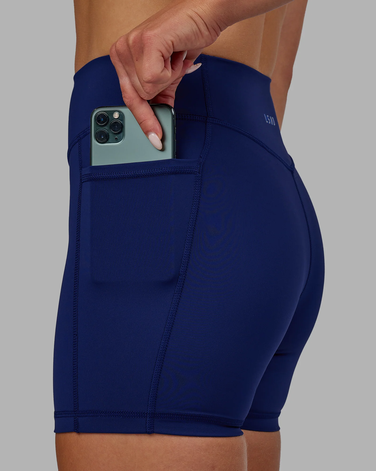 Elite High-Rise 4" Short Pockets - Midnight Blue