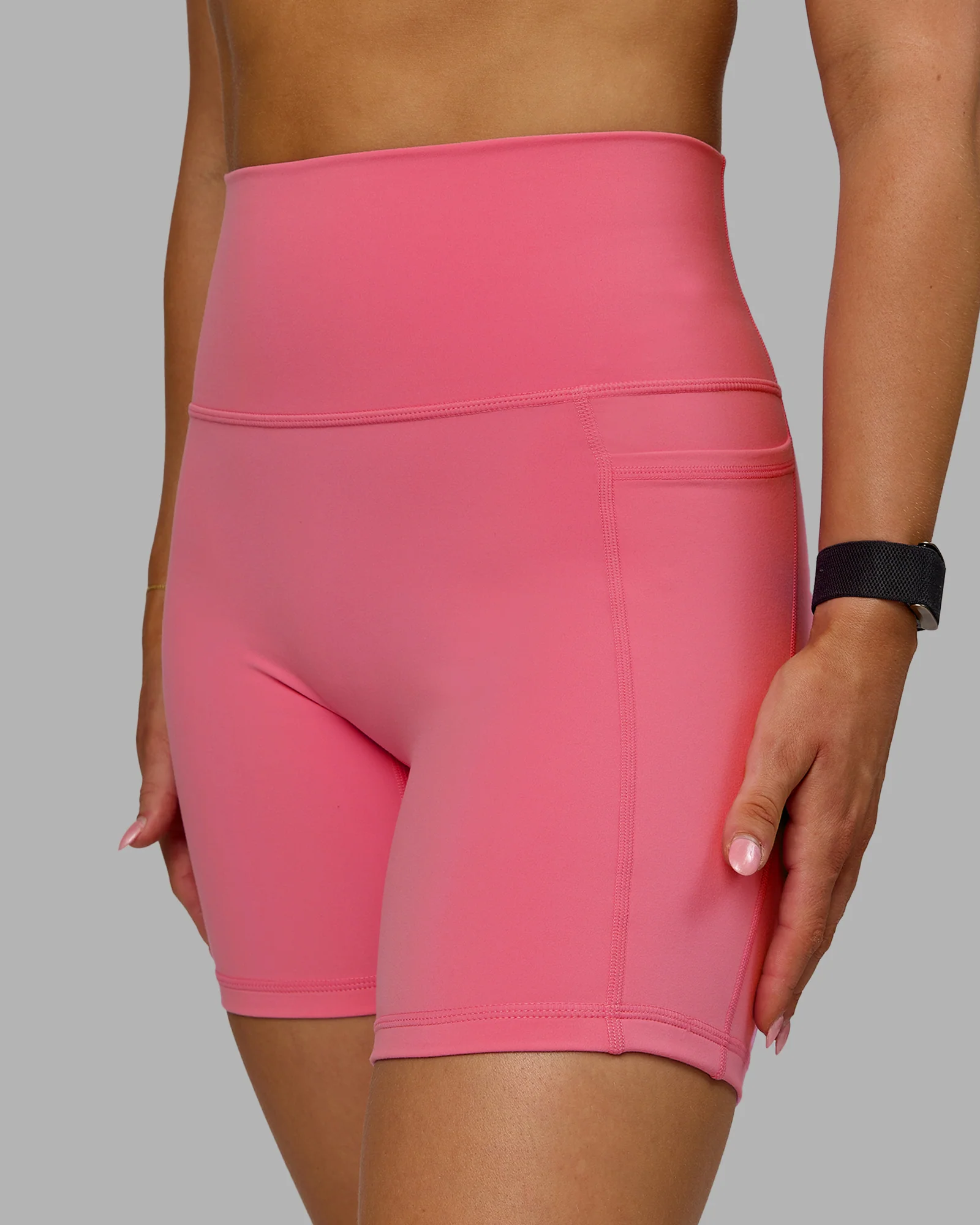 Fusion Ultra High-Rise 6" Short Pockets - Pink Lemonade
