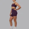 Elixir Ultra High-Rise 6" Short Pockets - Midnight Plum