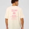 Values Run Club FLXCotton Tee - Off White-Candy Pink