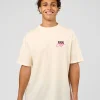 Values Run Club FLXCotton Tee - Off White-Candy Pink
