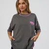 Pressure is Privilege Oversized Tee - Dark Storm Washed-Ultra Fuchsia