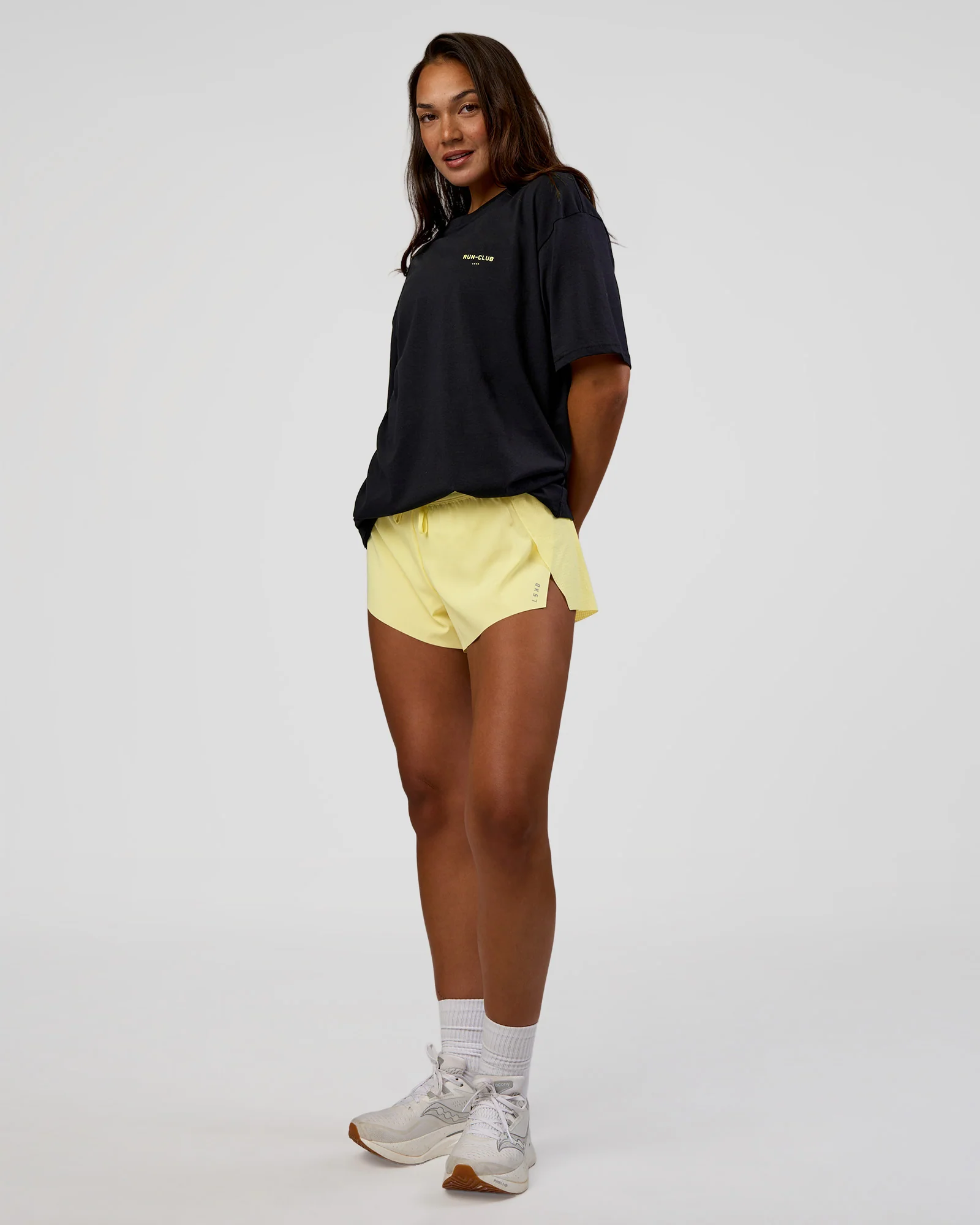 RUN CLUB FLXCotton Tee Oversize - Black-Yellow Fizz
