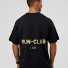 RUN CLUB FLXCotton Tee Oversize - Black-Yellow Fizz