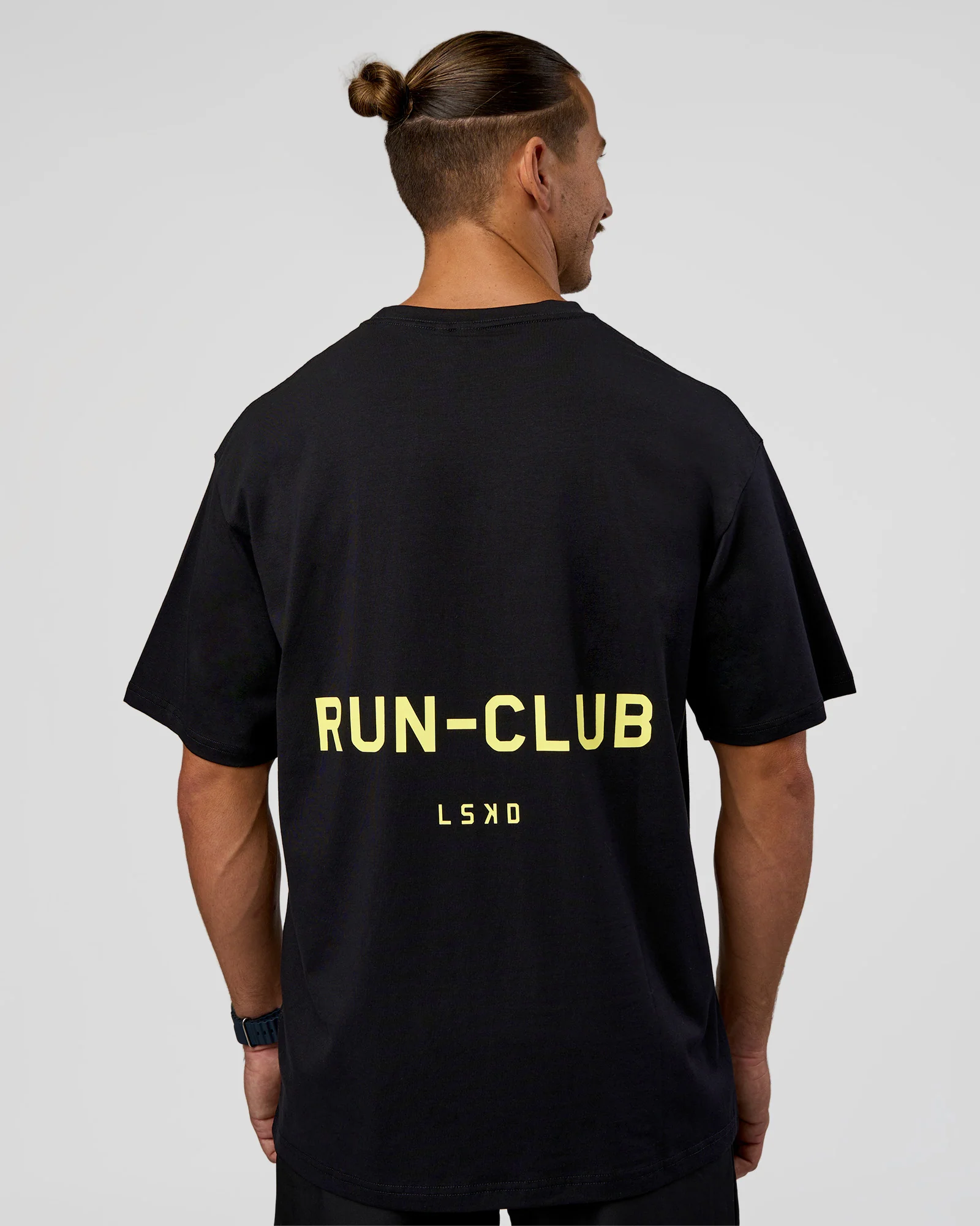 RUN CLUB FLXCotton Tee Oversize - Black-Yellow Fizz