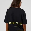 RUN CLUB FLXCotton Tee Oversize - Black-Yellow Fizz