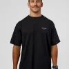 RUN CLUB FLXCotton Tee Oversize - Black-Yellow Fizz