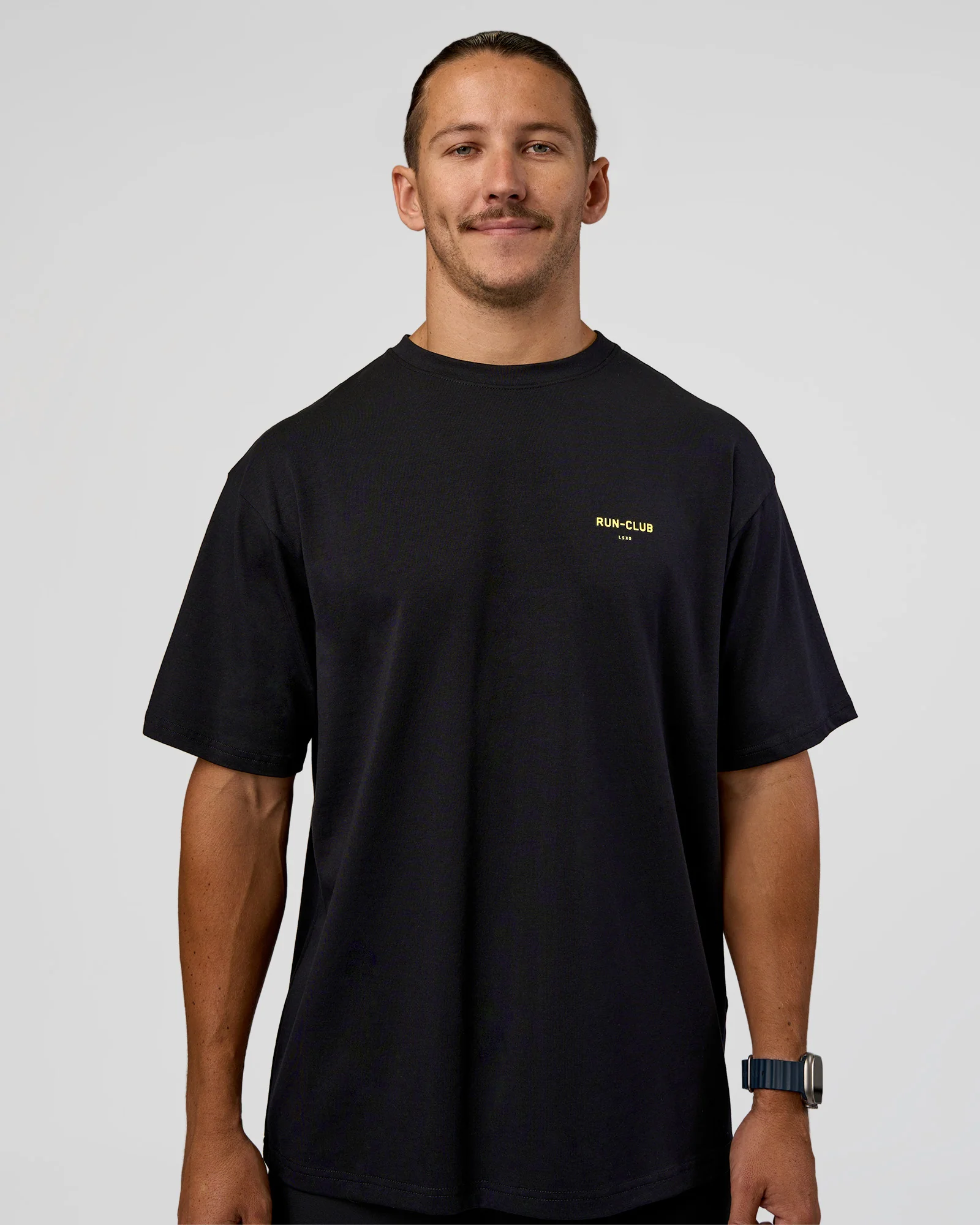 RUN CLUB FLXCotton Tee Oversize - Black-Yellow Fizz