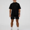 RUN CLUB FLXCotton Tee Oversize - Black-Yellow Fizz
