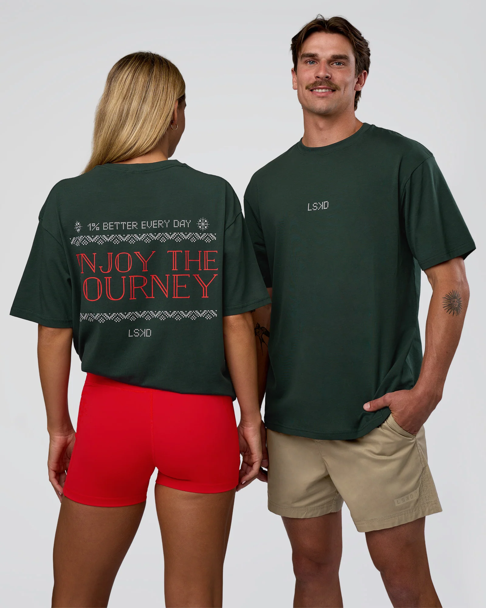 572-merry-journey-flxcotton-oversized-tee-vital-green-white-1.webp Merry Journey FLXCotton Oversized Tee - Vital Green-White