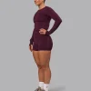 Elixir Ultra High-Rise 4" Short Pockets - Cherry Lacquer