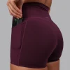 Elixir Ultra High-Rise 4" Short Pockets - Cherry Lacquer