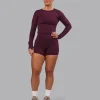 Elixir Ultra High-Rise 4" Short Pockets - Cherry Lacquer