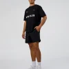 LSKD Run Club FLXCotton Oversized Tee - Black-White