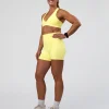 Fusion Ultra High-Rise 4" Short Pockets - Yellow Fizz