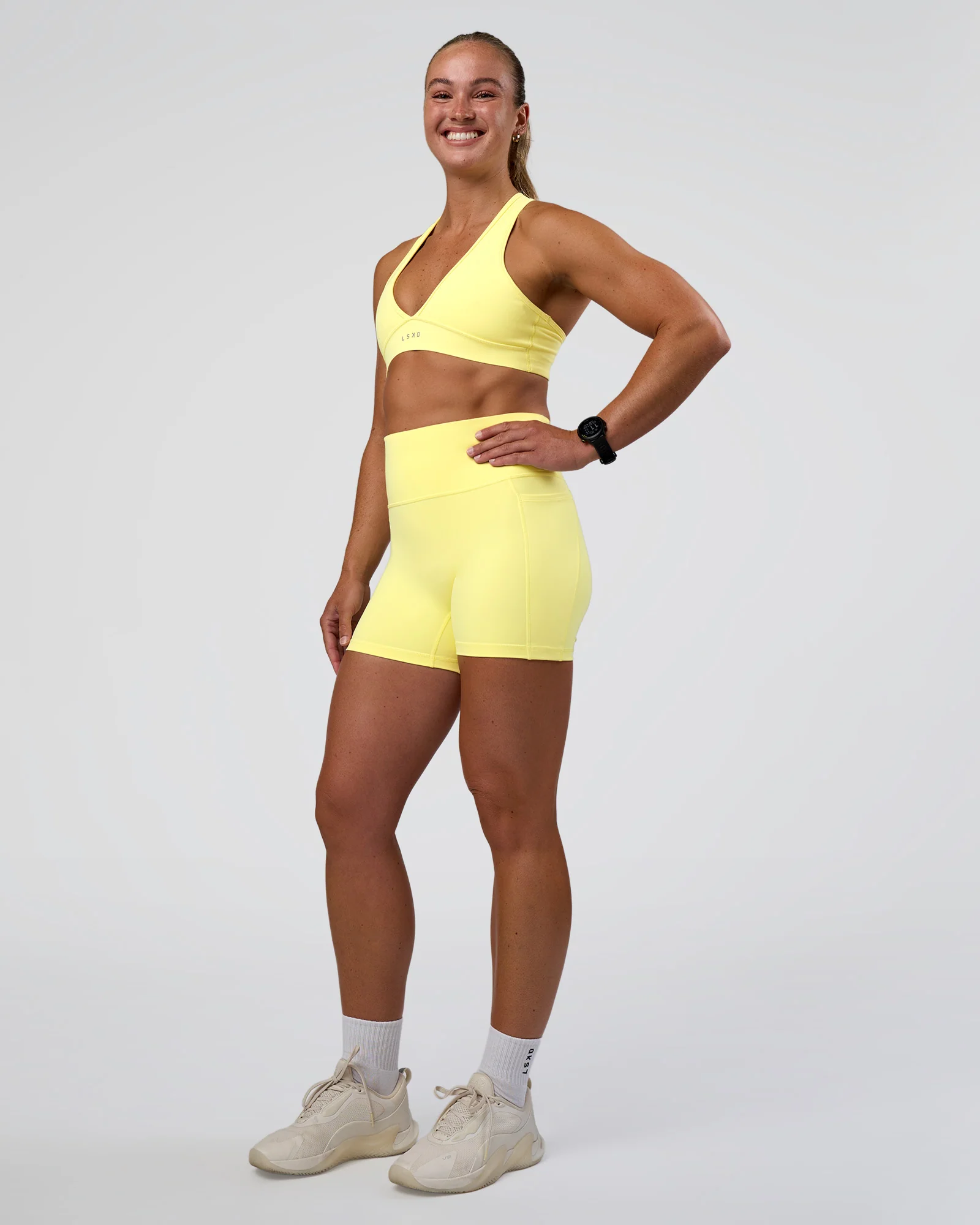 Fusion Ultra High-Rise 4" Short Pockets - Yellow Fizz