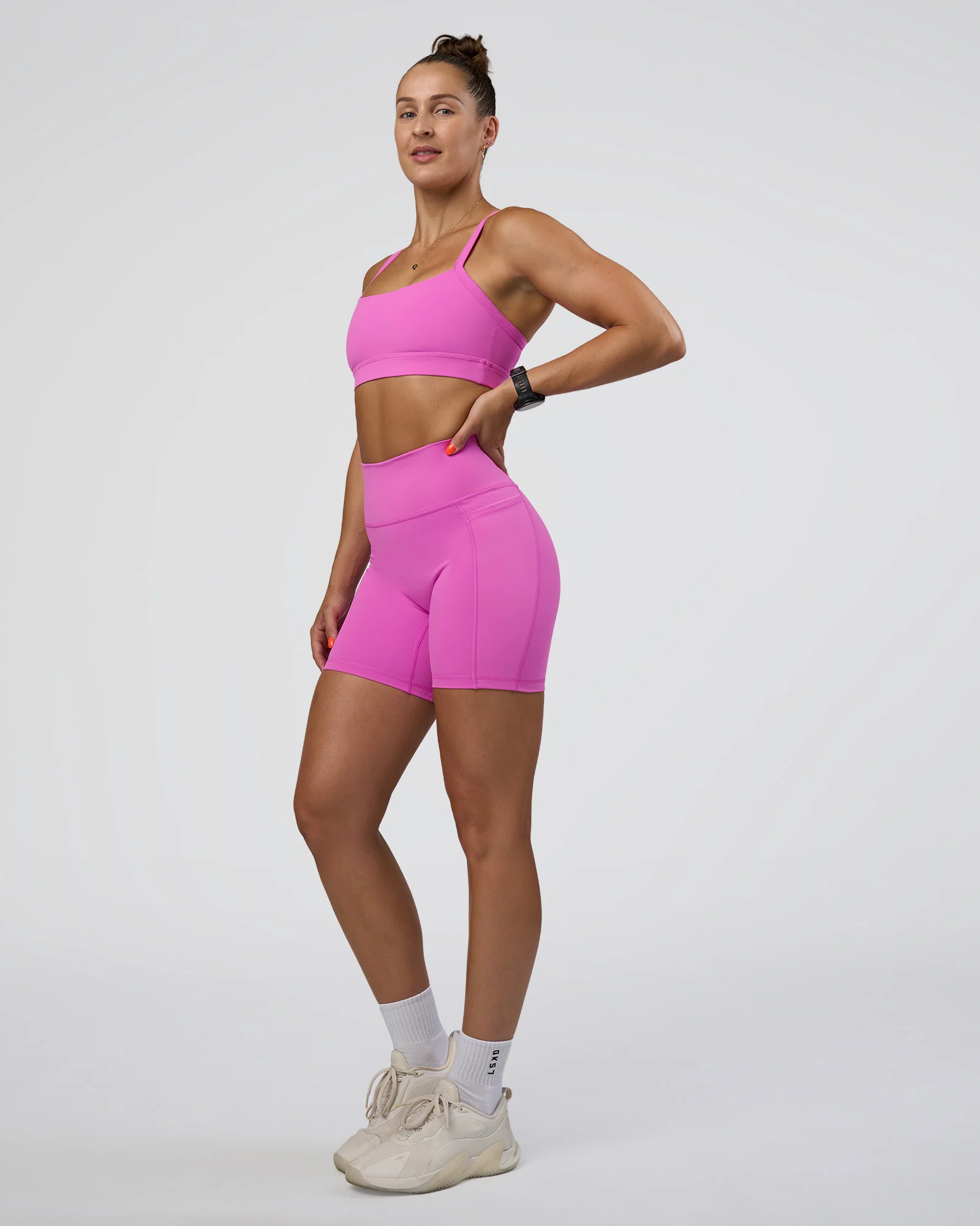 Fusion Ultra High-Rise 6" Short Pockets - Ultra Fuchsia