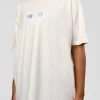 Trust The Process Heavyweight Unisex Oversized Tee - Off White-Electric Indigo