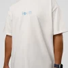 Trust The Process Heavyweight Unisex Oversized Tee - Off White-Electric Indigo