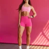 Fusion Ultra High-Rise 4" Short Pockets - Ultra Pink